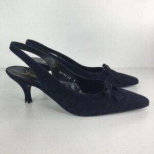 Yanko bow detail heel pumps - SUEDE 10M